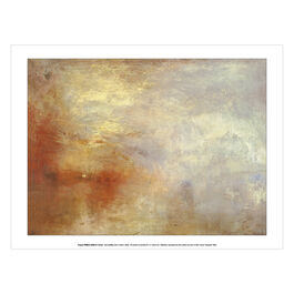 JMW Turner Sun Setting over a Lake art print
